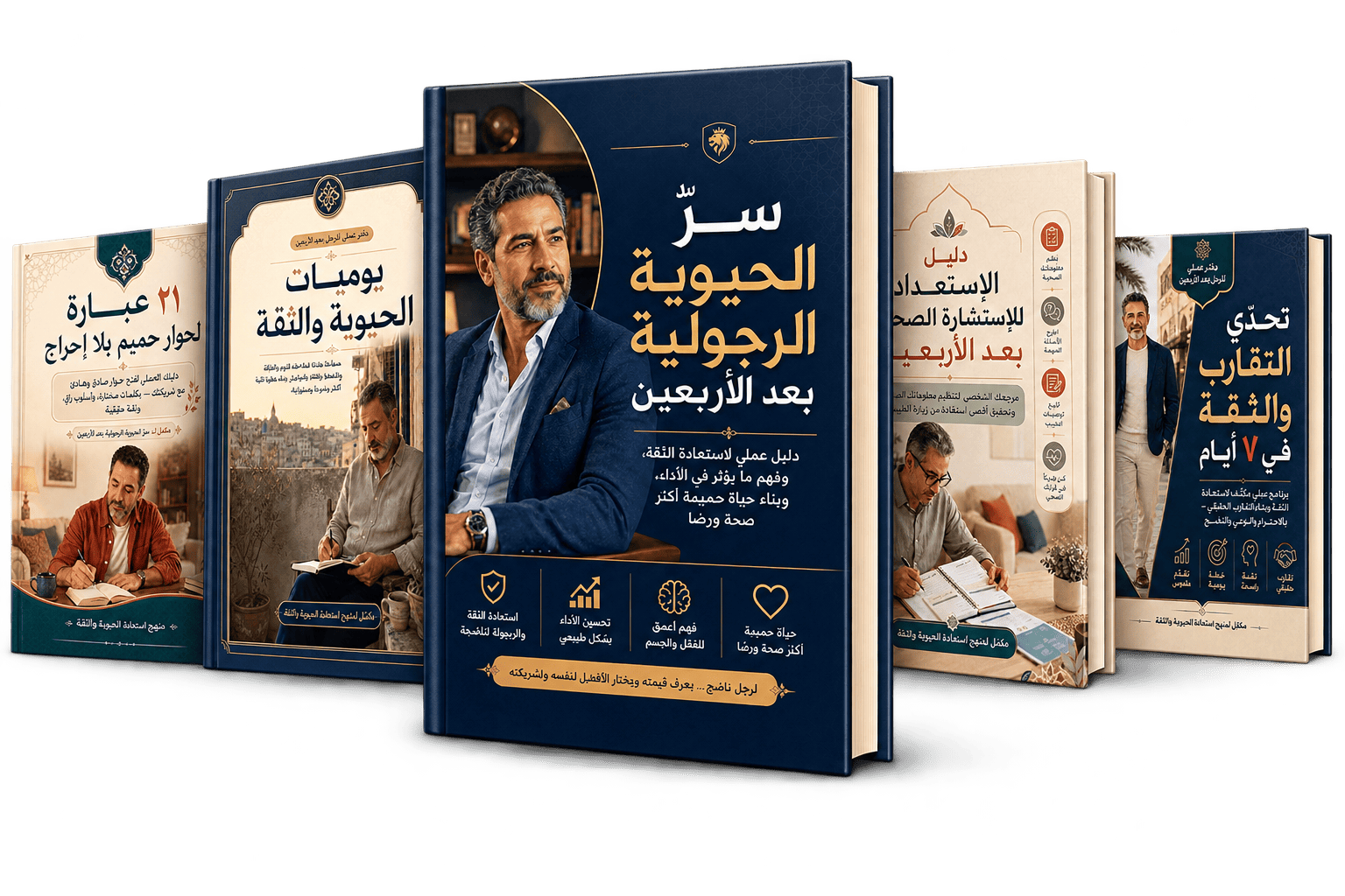 الحزمة الكاملة: سرّ الحيوية الرجولية بعد الأربعين مع ٤ مكافآت عملية