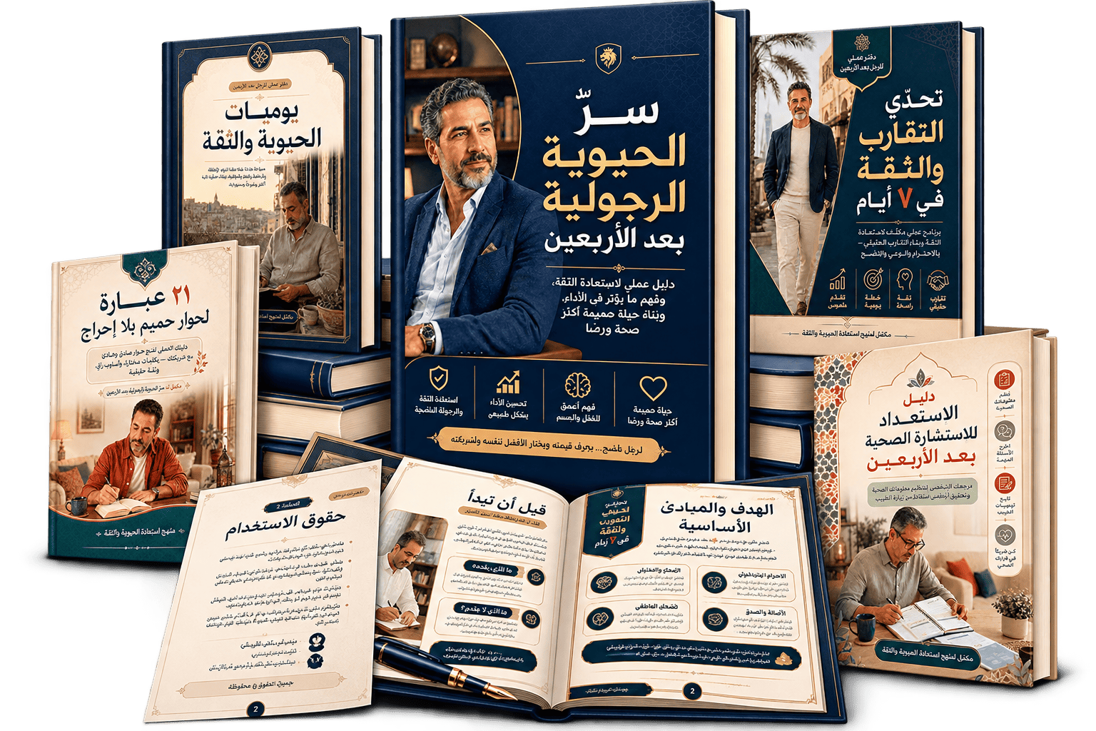 الحزمة الكاملة مع المنتج الرئيسي و٤ مكافآت وصفحات داخلية من المحتوى